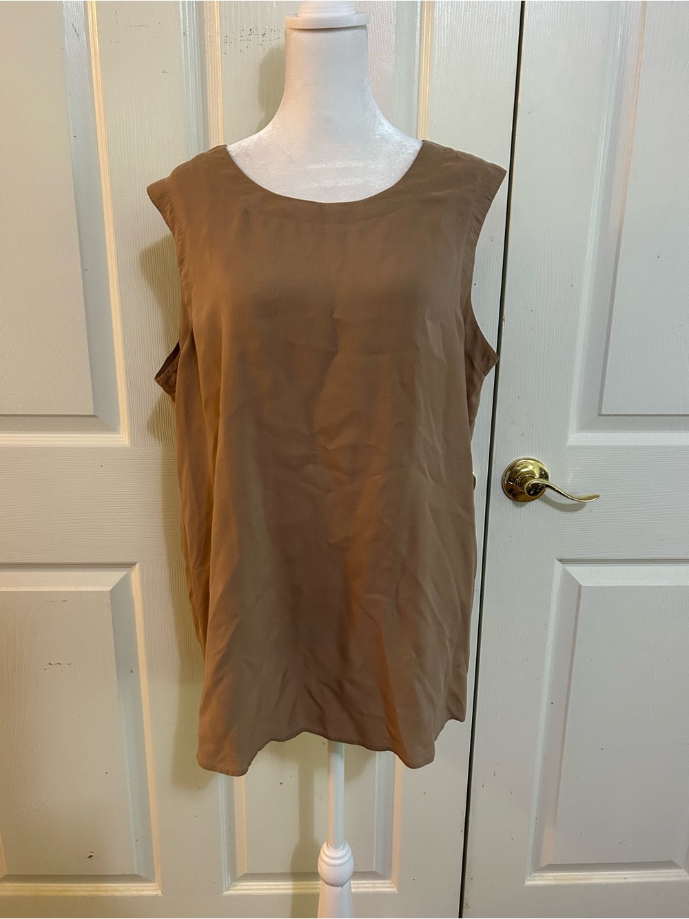Vintage Potomac Collection silk tank top, Large